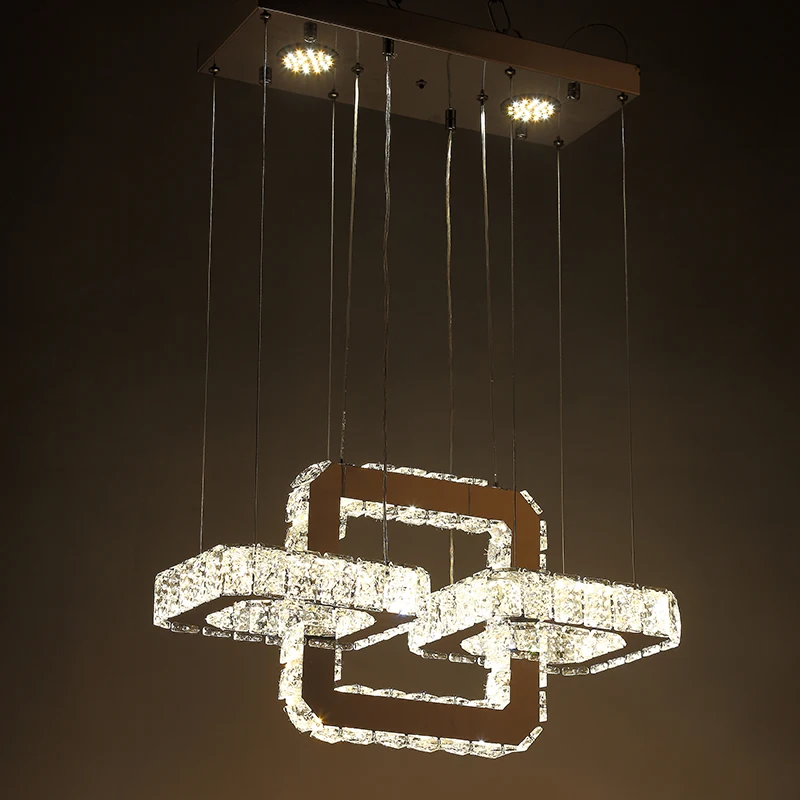 Modern K9 crystal lighting LED luster chandelier simple creative three head living room dining lamps 110V/220V fixture | Лампы и