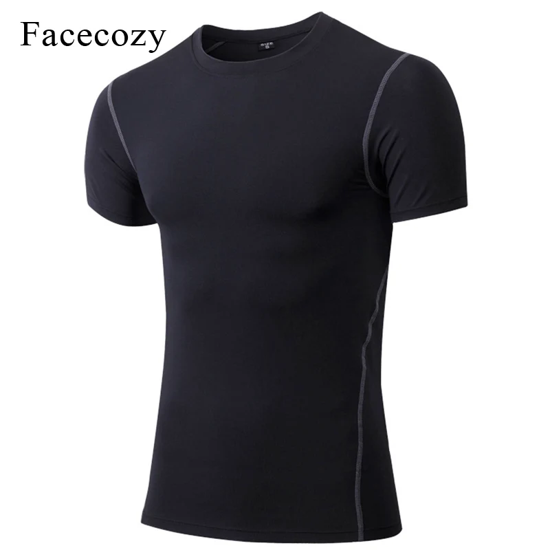 Facecozy мужские рубашки для йоги высокая эластичность топ фитнеса активного отдыха
