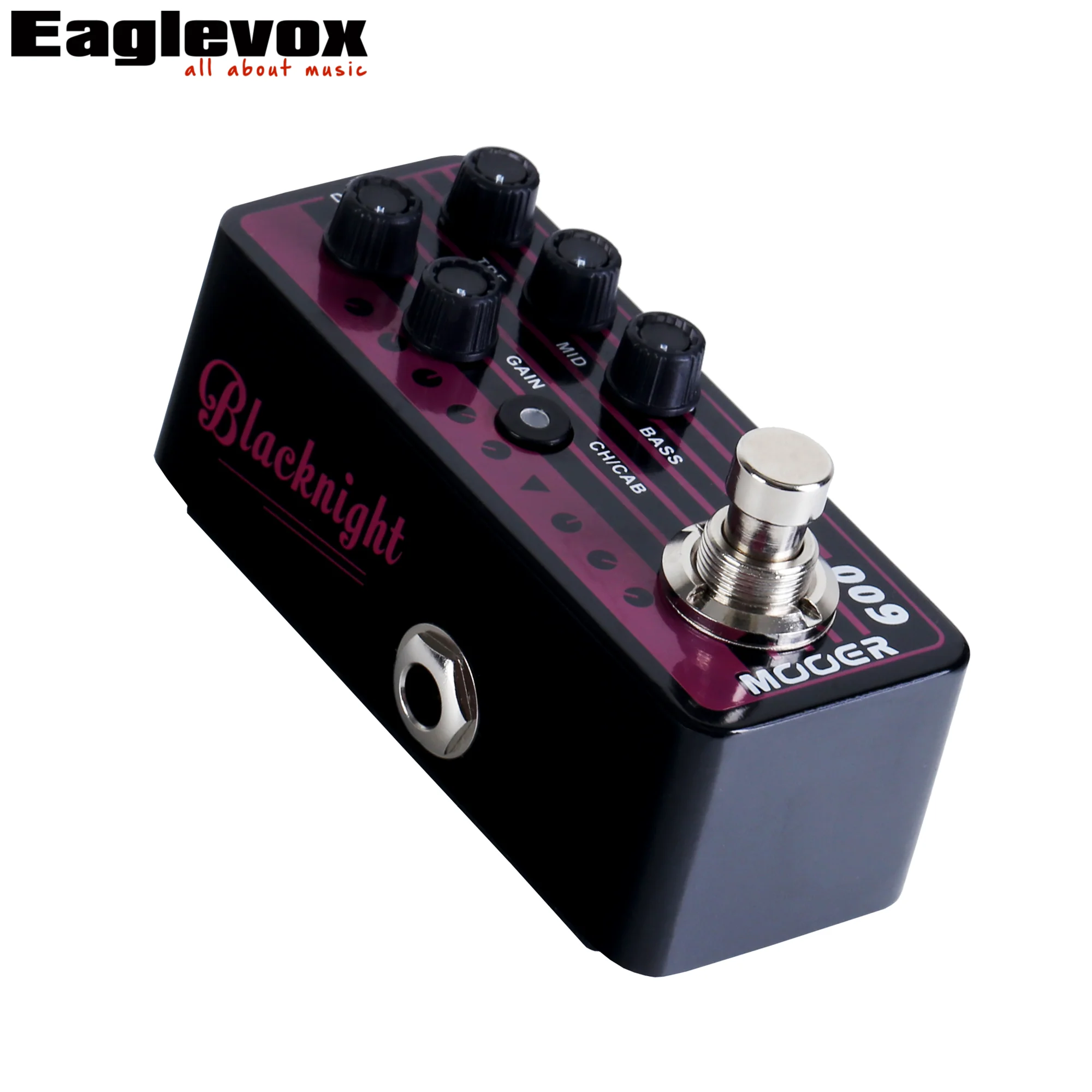 Mooer 009 Blacknight Micro Dual Channel Preamp Guitar Effect Pedal with Free Connector and Footswitch Topper | Спорт и развлечения