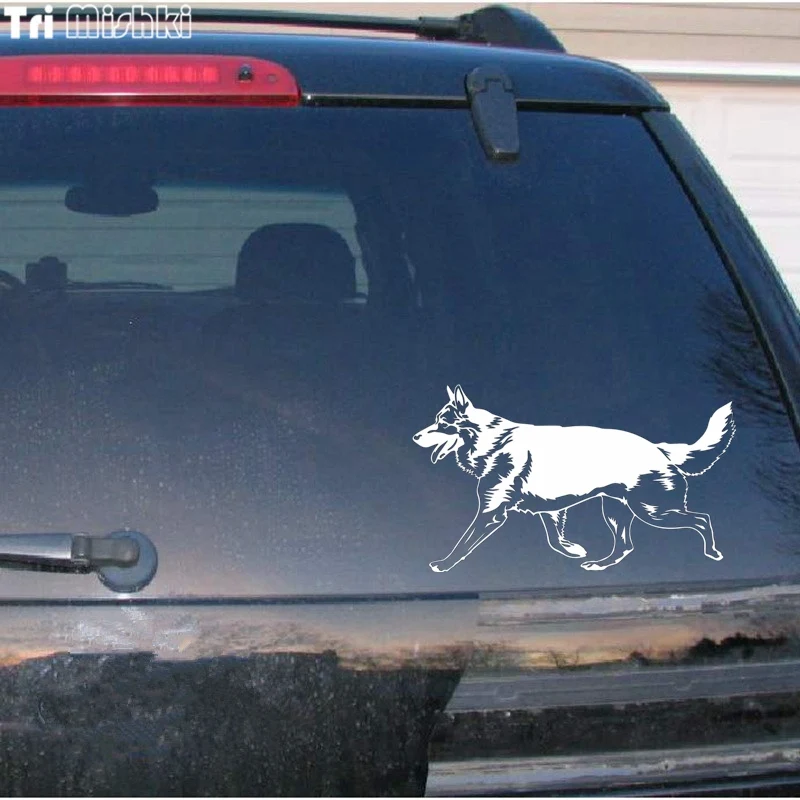 Tri Mishki HZX380# 11.6*20см german shepherd on board немецкая овчарка виниловые наклейки на авто