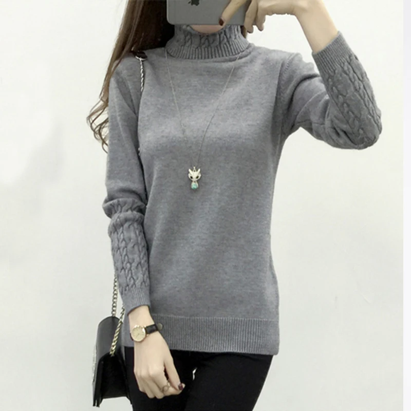 OHCLOTHING Для женщин водолазка зимний свитер Для женщин с длинным рукавом вязаный Для женщин свитера и пуловеры женский Джемпер Tricot Топы