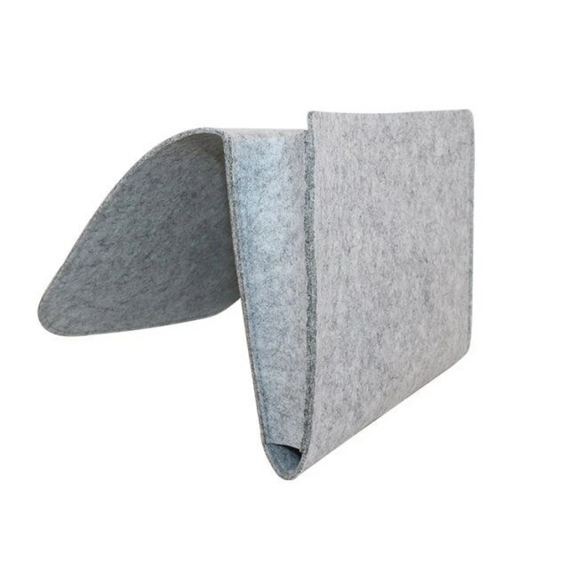 Light gray 2 шт., органайзер для кровати, сумка-Органайзер для кровати с 2 маленькими карманами для организации планшета, мобильного телефона - Цвет: Light gray