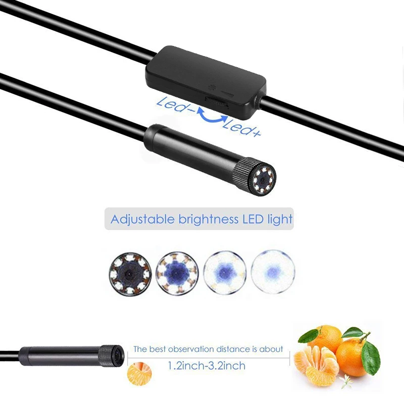 Prostormer 8 мм Wifi эндоскоп 1200P HD Hardwire эндоскоп для Android Iphone 8 светодиодный Endoscopio водонепроницаемый camaras endoscopica 30