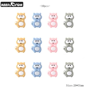 10 шт., силиконовые бусины для прорезывания зубов