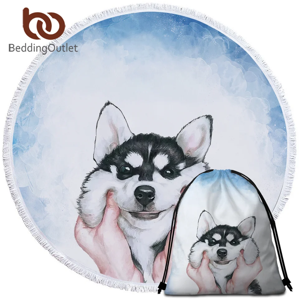 Круглое пляжное полотенце BeddingOutlet для детей с кисточками одеяло банное из