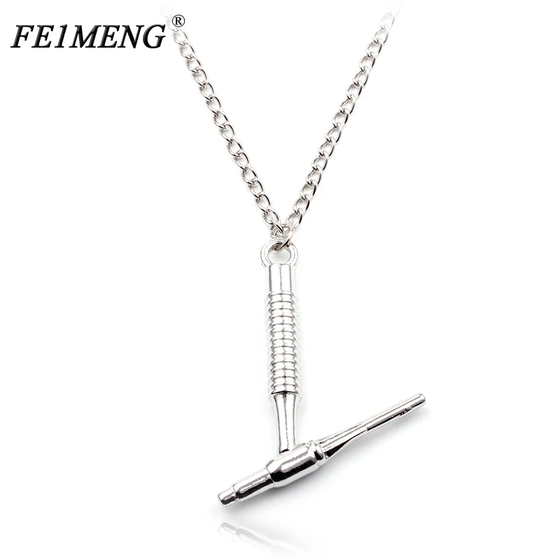 Punk Tig Torch Solder Gun Necklace Vintage Long Chain Welding Tool Pendant Necklaces For Women Fashion Jewelry Accessories