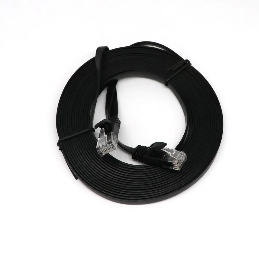 HIPERDEAL 2 м RJ45 CAT6 Ethernet сетевой кабель LAN плоский UTP патч-роутер интересный Лот Новое