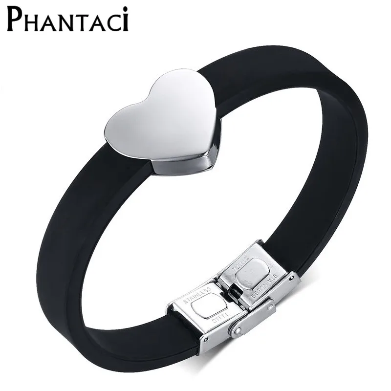 Браслет Шарм из нержавеющей стали для мужчин и женщин силиконовый браслет с