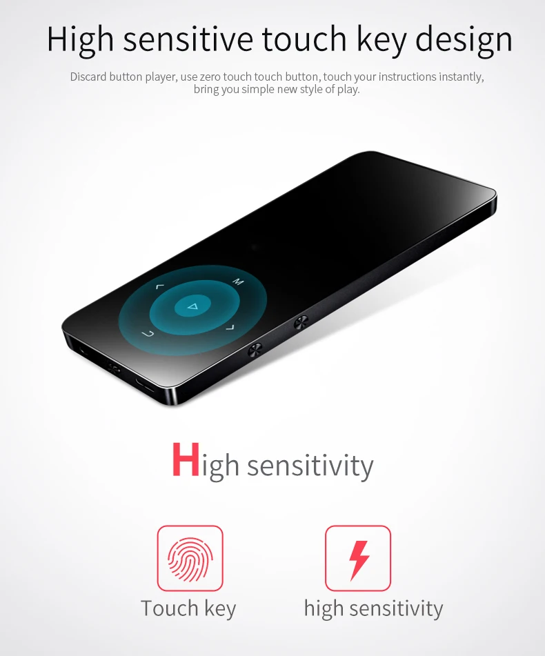 ICEICE Спортивный mp3 плеер с наушником сенсорный ключ mp3 hi fi радио fm мини USB lecteur MP3 HiFi музыкальный плеер портативный металлический walkman
