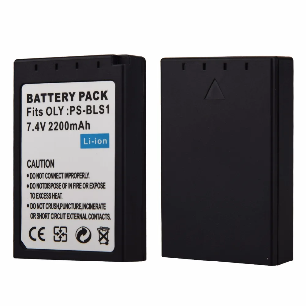 Фото 2200mAh PS-BLS1 BLS1 аккумулятор для Olympus OLY. EP2 EPL1 EPL2 EP1 BLS5 E-400 EVOLT E-410 EVOLT E410 E-420 E-410 E-620 E-450 №2