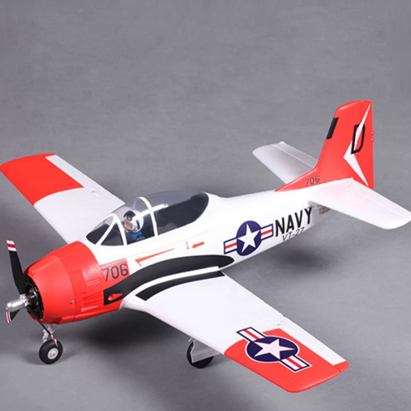 FMS 800 мм Mini T28 T 28 Trojan V2 с рефлекторным гироскопом красный 4CH 2S PNP EPO RC самолет масштаб
