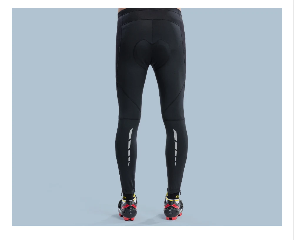 Santic зимние Штаны Для мужчин длинные Штаны сжатия гель Pantalones Термальность ветрозащитный более теплый Брюки для девочек Велоспорт wmc04029