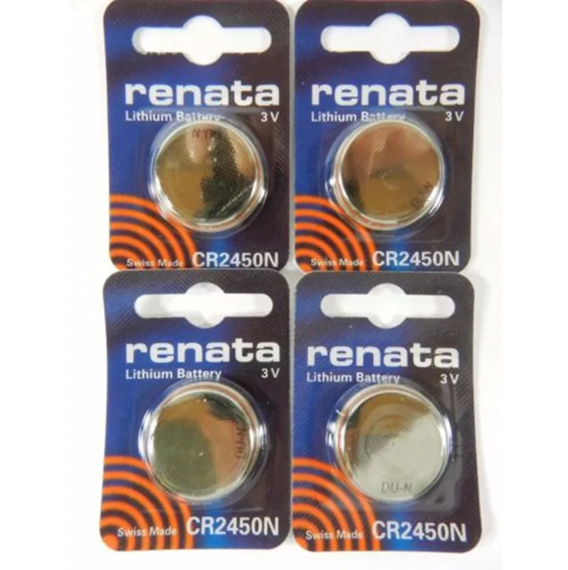 20 шт./лот renata литиевая батарея CR2450 CR2450N 3V оригинальный бренд 2450 аккумуляторы