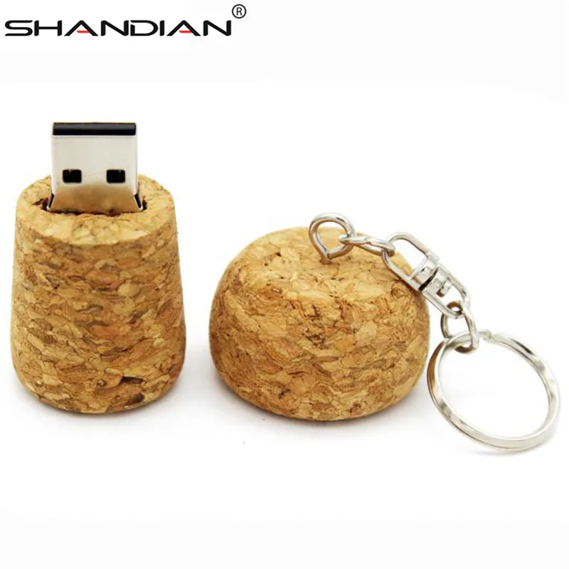 USB флеш накопитель SHANDIAN в деревянной бутылке 4/8/16/32/64 ГБ|USB флэш-накопители| |
