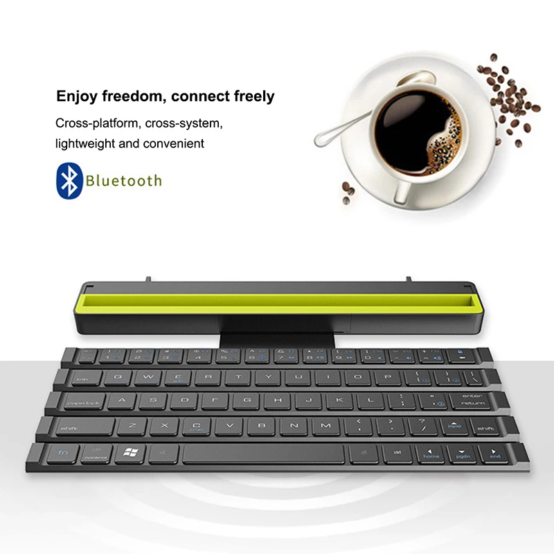 Портативная беспроводная мини-клавиатура с 64-клавишным Bluetooth без аккумулятора