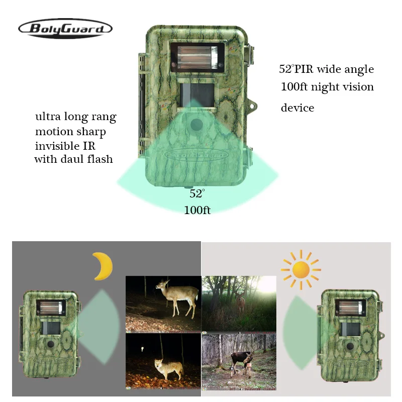 Bolyguard охотничья камера 14MP 100ft ксеноновая белая вспышка Trail Низкая светящаяся ИК
