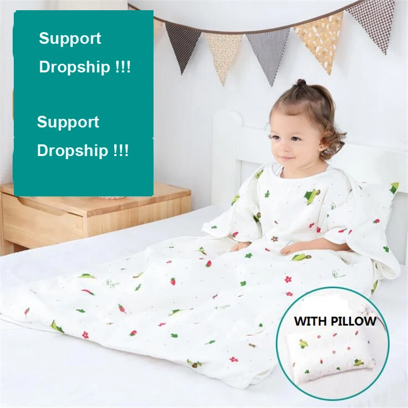 

New arrival infant kid sleeping bag wrap with a free baby pillow toddler baby sleeping bag newborn sleep sack for baby