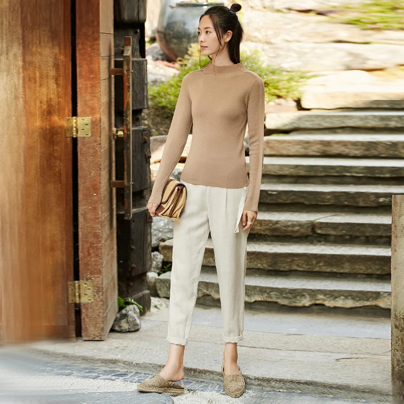 Amii Redefine Women Turtleneck Sweaters Autumn 2018 Casual Knitted Full Sleeve Pullovers Solid Patchwork Winter Cashmere Sweater | Женская