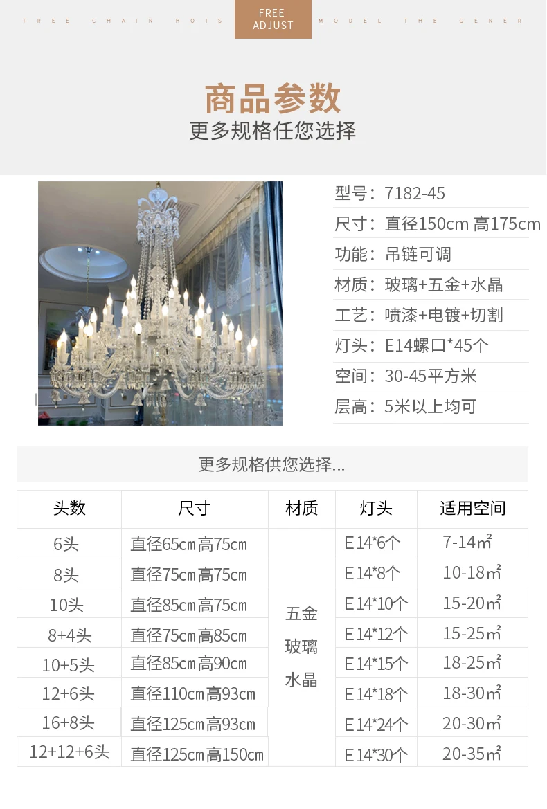 Современный светодиодный хрустальный канделябр Baccarat crystal drop lighting роскошный отель Гостиная вилла Лофт люстра