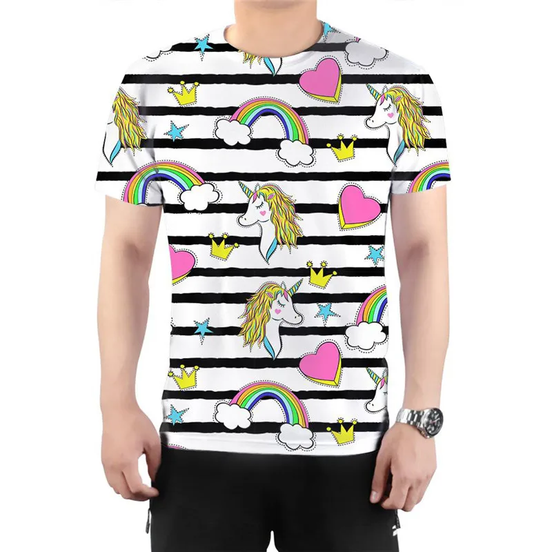 Футболка мужская с 3D рисунком кошек смешная хипстерская уличная одежда коротким