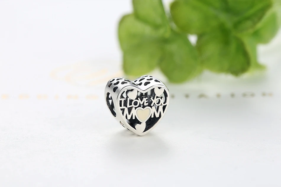 ELESHE DIY ювелирные изделия, серебряные бусины 925 пробы, подходит аутентичный Шарм, браслет, серебро 925,, бесконечность, Луна, надписи MOM Love Heart, бусины
