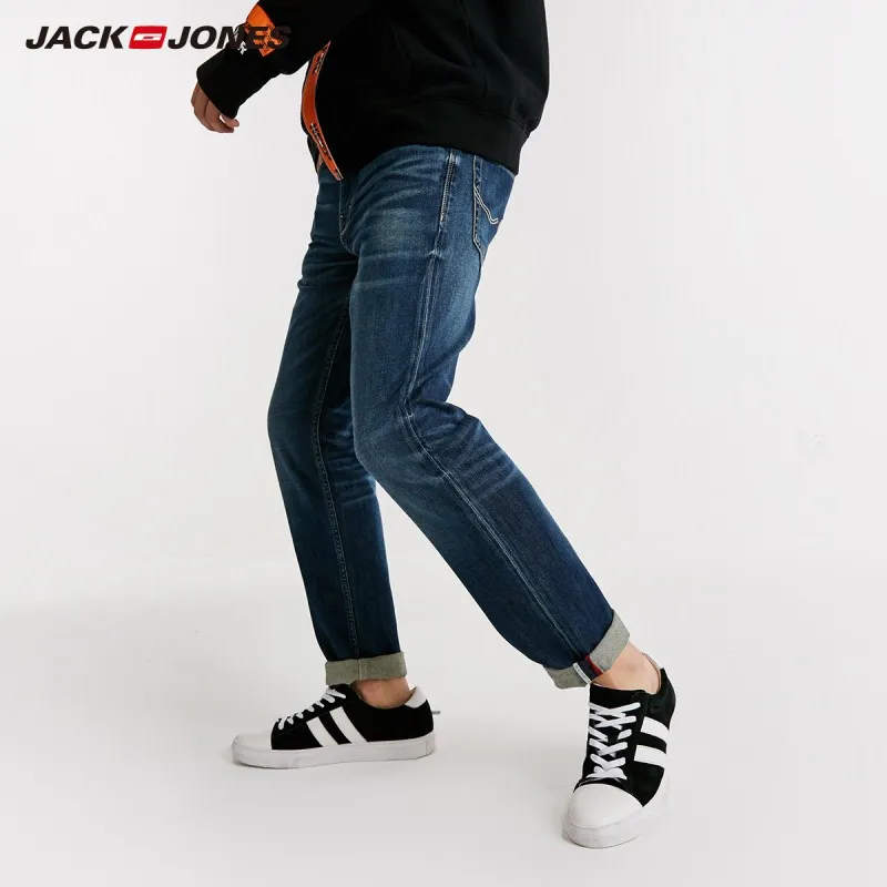 Мужские облегающие укороченные джинсы JackJones до щиколотки мужская одежда