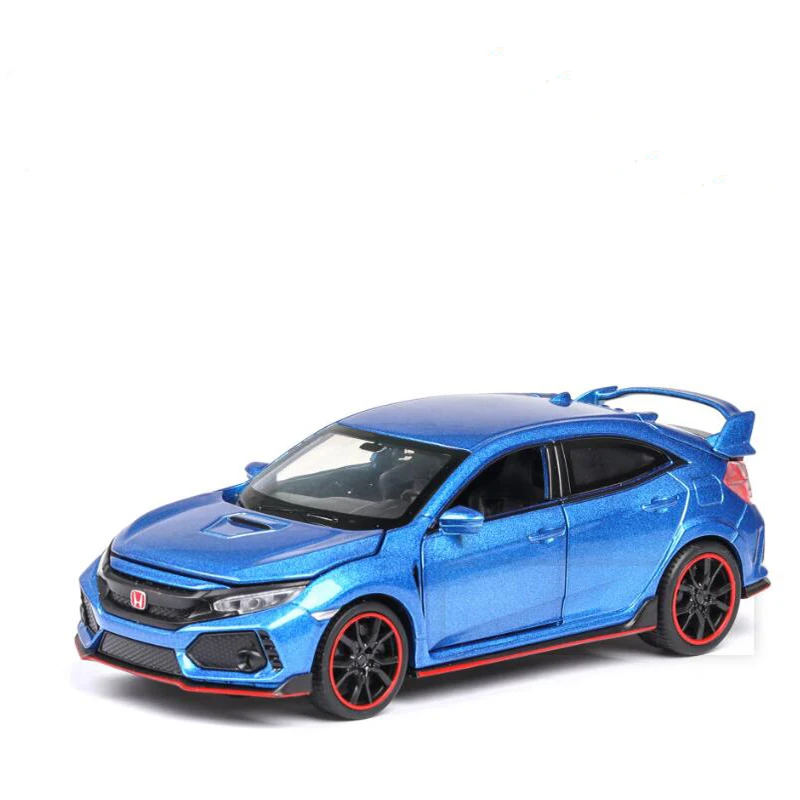 Детские игрушки 1/32 Ratio Simulation CIVIC TYPE R сплав литье под давлением модель звук и светильник игрушка автомобиль подарок на день рождения