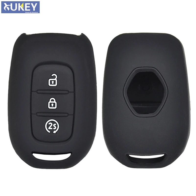 

3 Button Silicone Car Remote Key Fob Cover Case For Renault Duster Sandero Kwid Logan Clio Captur Laguna Scenic 2016 2017 2018