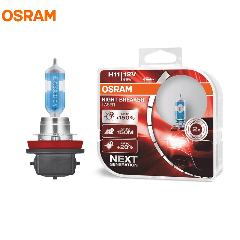 OSRAM H11 12 В 55 Вт Новый лазер ночного выключателя автомобильные лампы следующего