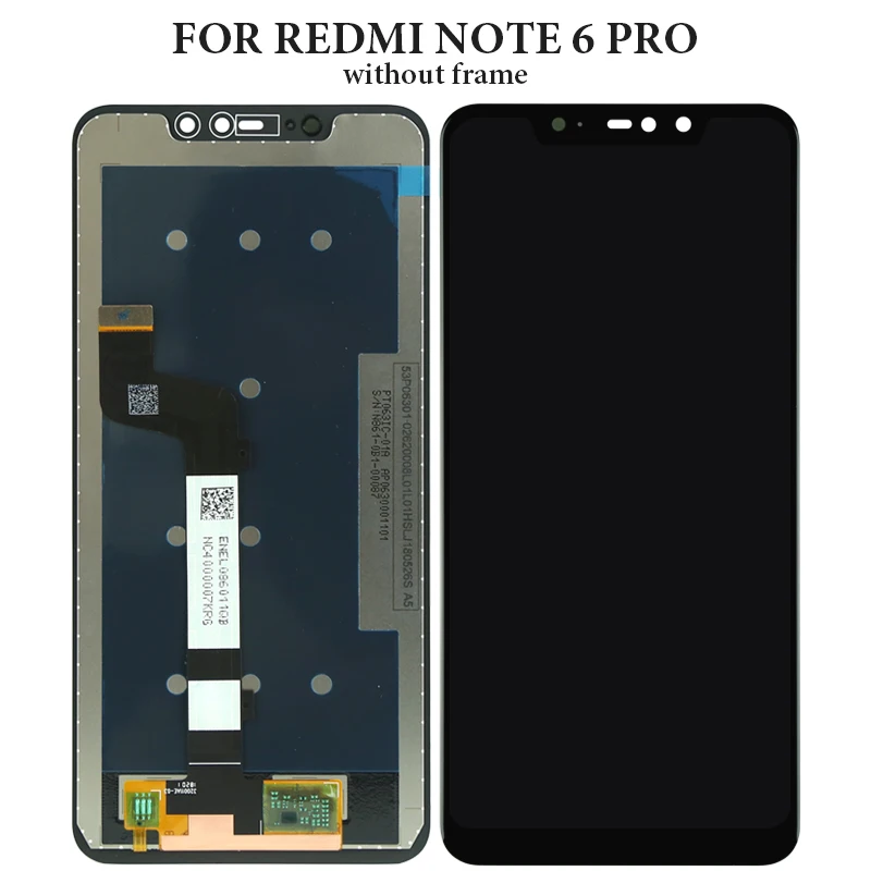 100% тест хорошо для xiaomi redmi note 6 pro Дисплей мобильного телефона ЖК экран Замена без