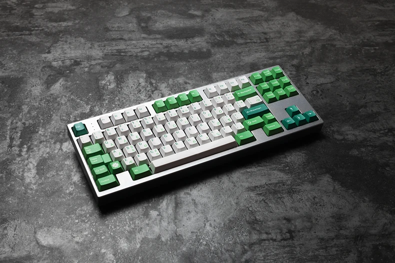 Вишневый профиль краситель Sub Keycap Set PBT пластик зеленый ирландский макет