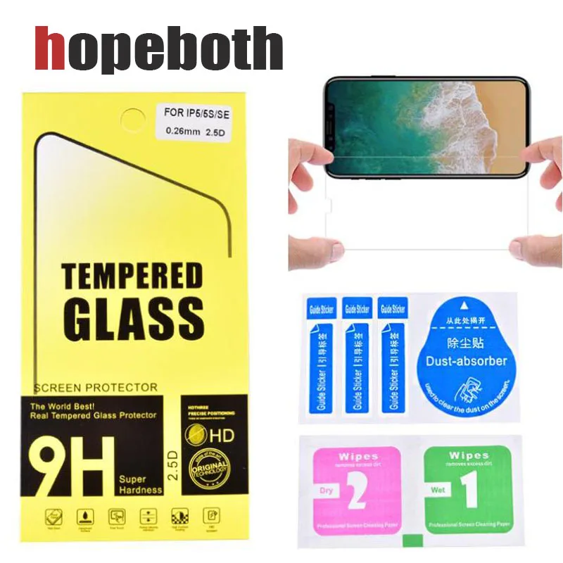 

Закаленное стекло 9H 2.5D для iPhone 7 7 8 Plus, передняя защита экрана для iPhone 6 6s Plus 5 5s SE 200 шт./лот, бесплатная доставка