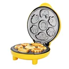 Бытовая Автоматическая машинка для выпечки тортов, 220 В, мультяшная детская Мини-машинка для хлеба, двухсторонняя машинка для выпечки, завтрака, ЕС, США