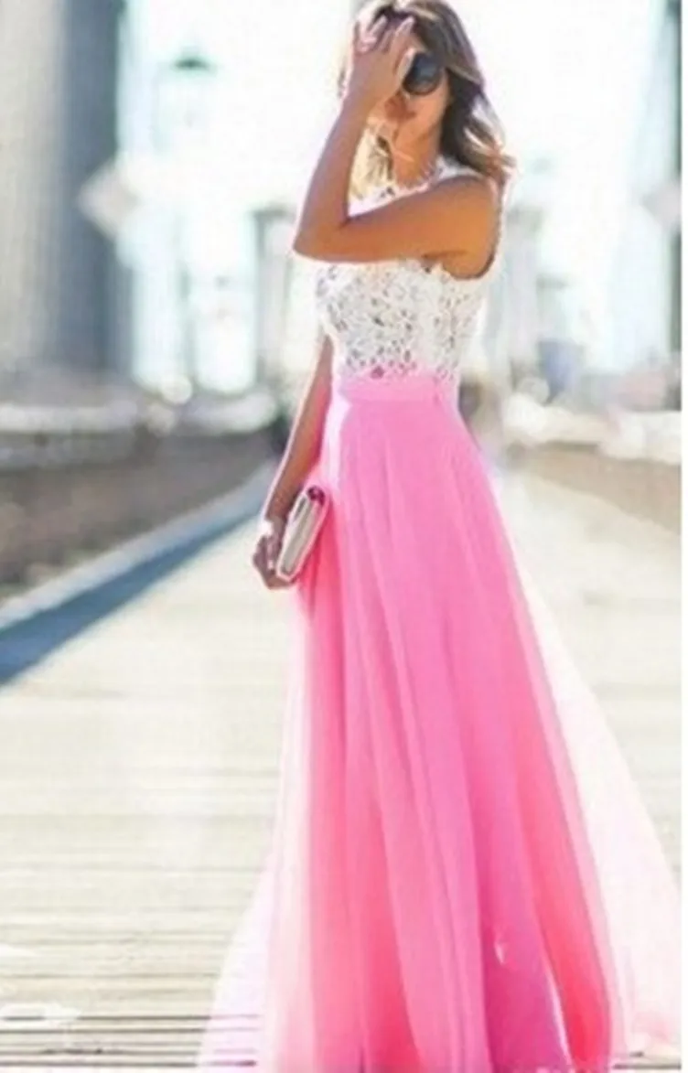 

2018 Korean chic summer and spring bandage dress woman elegant lace patchwork chiffon female max plus size dresses