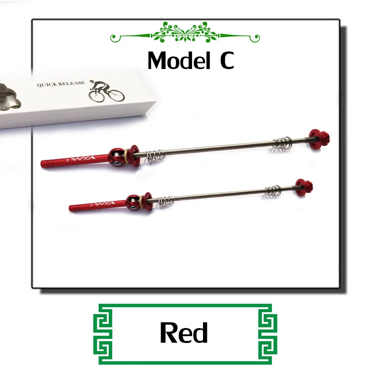 Model C Red VXM 1 пара колесо для велосипеда хаб быстрый выпуск QR Передняя Задняя осевой стержень 52 г красный черный титановый сплав велосипедный шпагат - Цвет: Model C Red