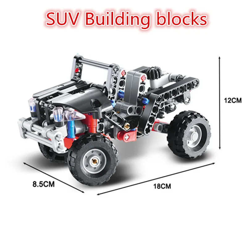 Модель строительных блоков совместимых с Technic 3342 транспортный джип Авангард