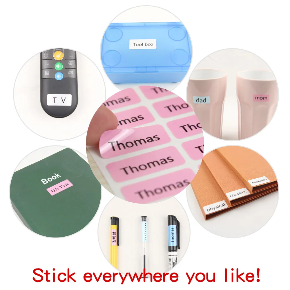 60 шт. наклейки для имени персонализированные этикетки водонепроницаемые бизнеса