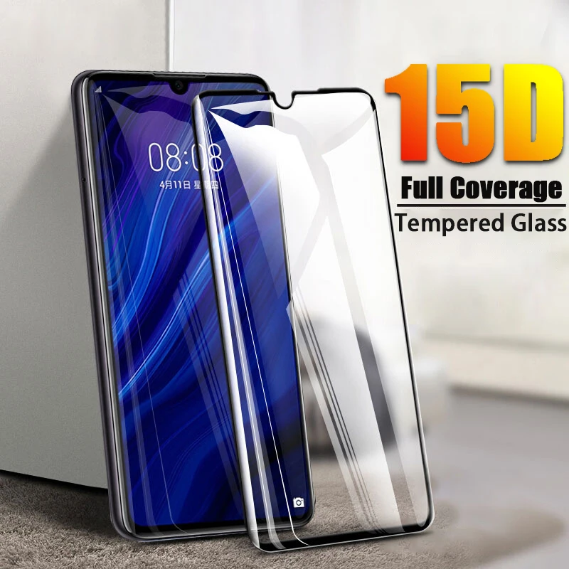 Закаленное стекло 15D для Huawei P30 P20 Lite Pro Защитная пленка экрана Mate 10 9 20 с полным