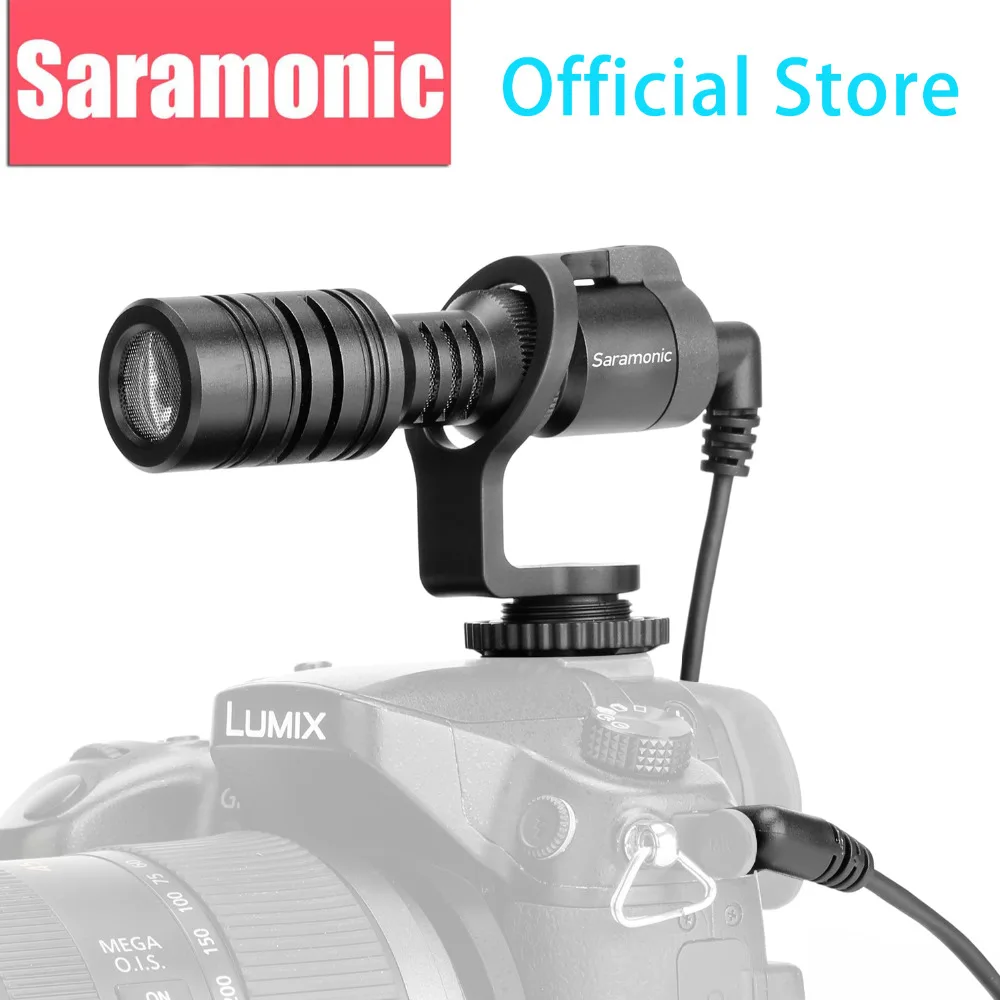 Saramonic Vmic Мини конденсаторный микрофон дробовик с TRS& TRRS кабель для iPhone 8 8 plus 7 Android смартфонов ПК планшет