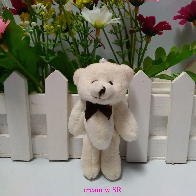 10PCS Super Kawaii 8CM Joint Bowtie Teddy Bear Plush TOY DOLL Stuffed Wedding Gift Bouquet Decor | Игрушки и хобби