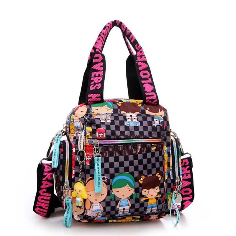 newharajuku doll key chain waterproof nylon handbag ladies bag one shoulder cartoon bolsos cross body bags handbags mother bag free global shipping