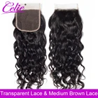 Бразильские волнистые волосы Celie, 4x4 HD, прозрачные, кружевные, с детскими волосами, человеческие волосы, свободныесредние волосы Remy