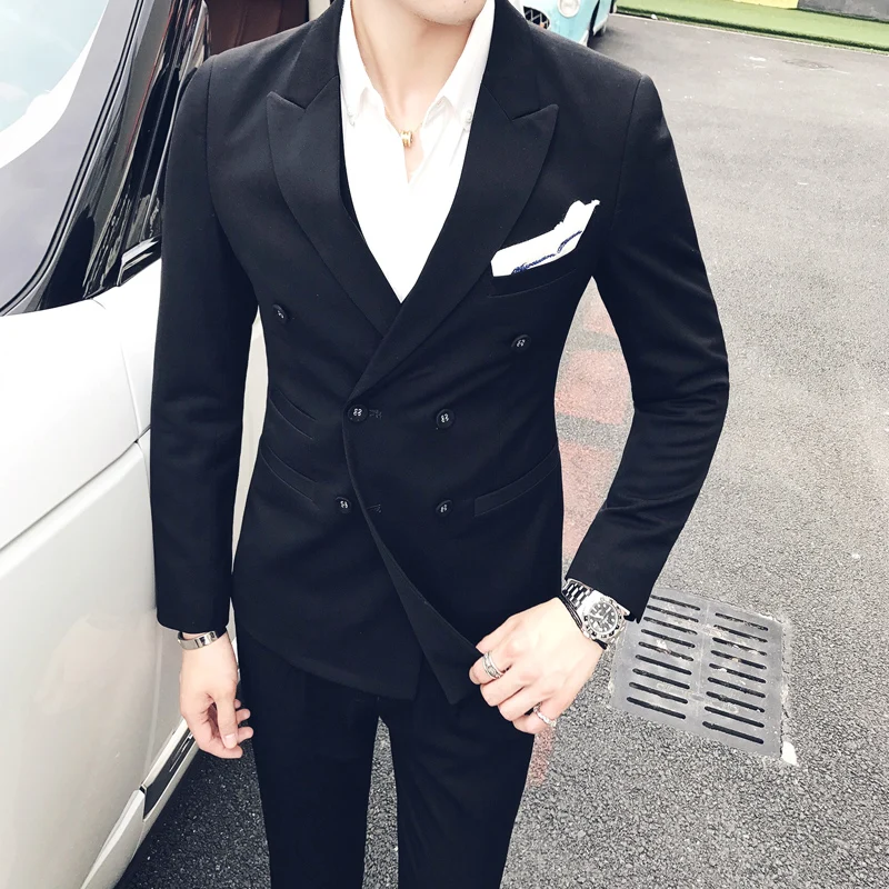 new Suits Suits men handsome suit three-piece SJT04 - P285 polyester cotton spandex 5% 30 65