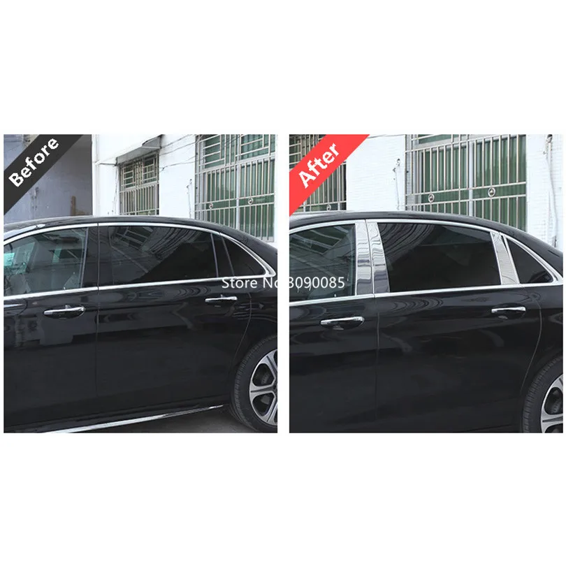 Комплект отделки столба окна из алюминиевого сплава для Mercedes Benz W213 E Класс 4 дверь