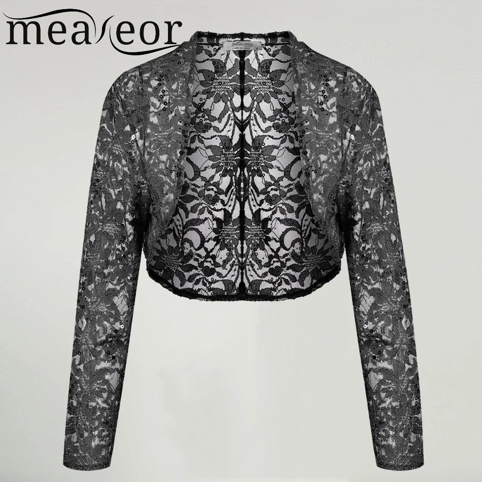 Meaneor Брендовое трикотажное болеро Женский Повседневный Кардиган с рукавом 3/4