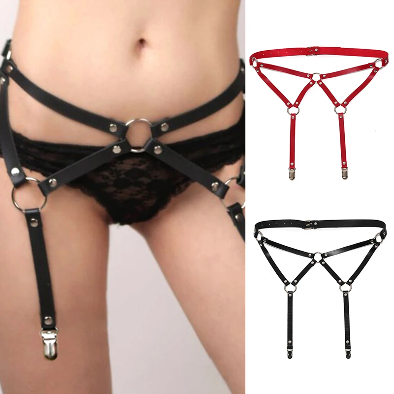 Женская пикантная обувь в готическом стиле и панк нога подвязки украшения жгут