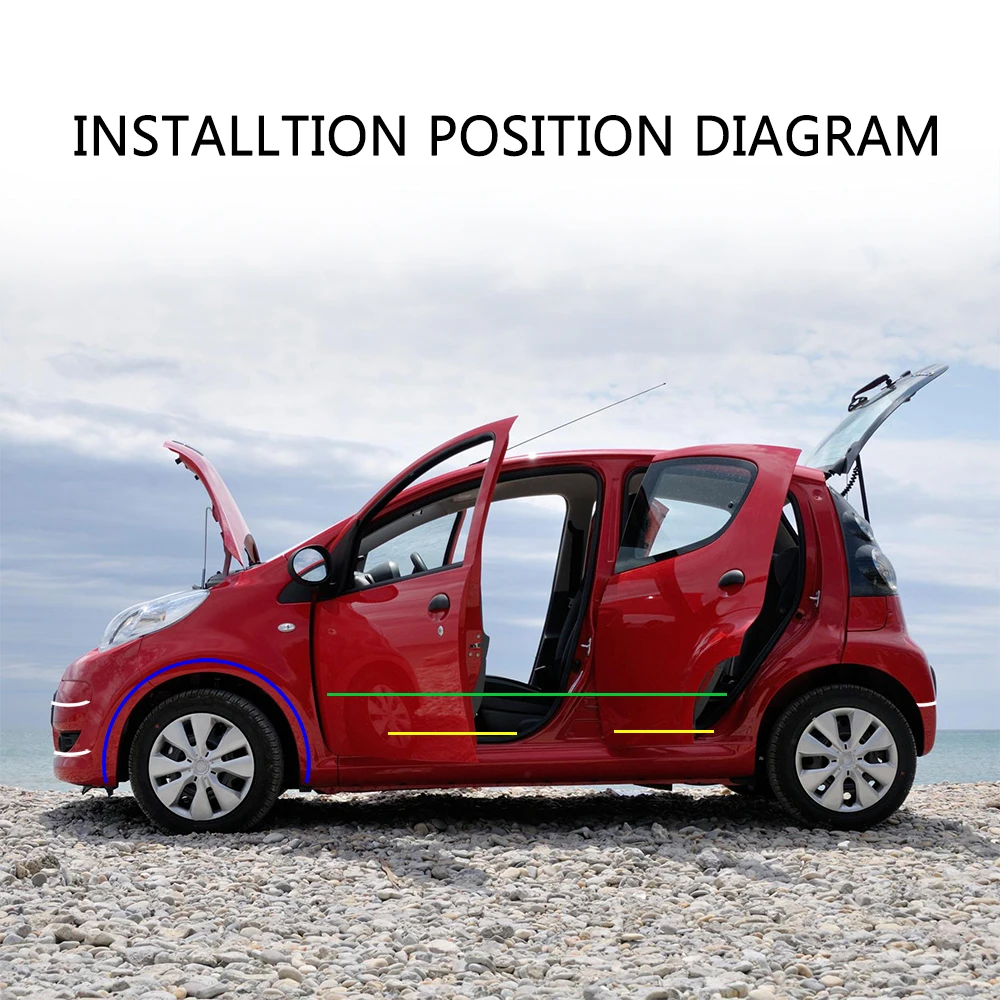 FORAUTO резиновая молдинговая полоса черная отделка бампер Защита кромок