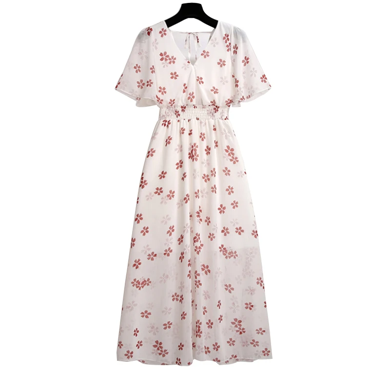 Женское платье с цветочным принтом Trytree Повседневное трапециевидной формы до