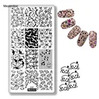 Пластины для ногтей дизайн трафарет из нержавеющей стали шаблоны милая собака аниамл для дизайна ногтей пластина для штампа лак 3D сделай сам Маникюр Штамповка Печать