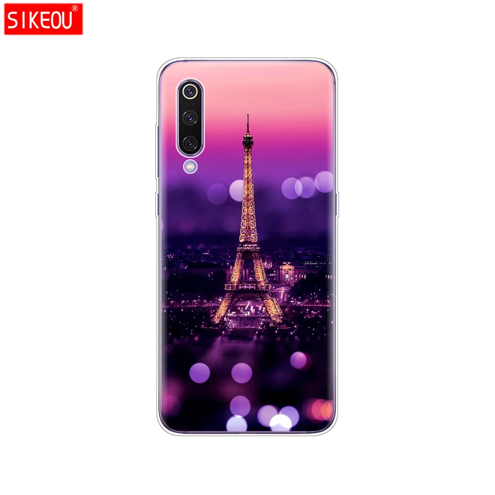 12069 case for xiaomi mi 9 case cover Cartoon Silicone Soft TPU Cover For xiaomi Mi9 xiaomi 9 SE Case Phone Shell bumper etui flower - Цвет: 12069